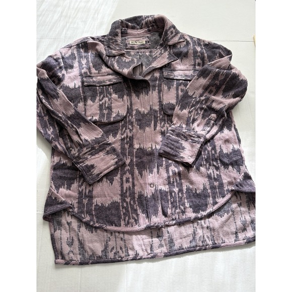 Free People Izzie Cargo Jacquard Shacket Size Large/Extra Large - Picture 4 of 13